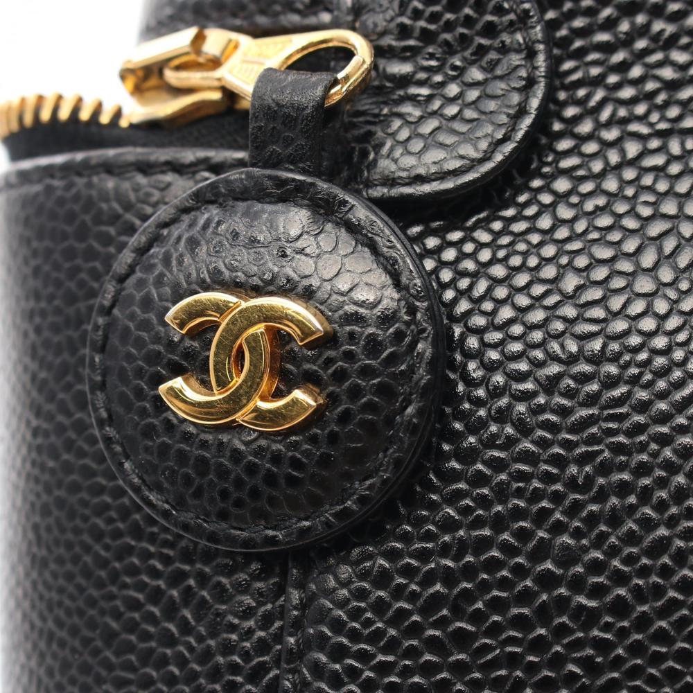 CHANEL Cocomark Handbag Caviar Skin Grained Calf Black - Picture 9 of 10